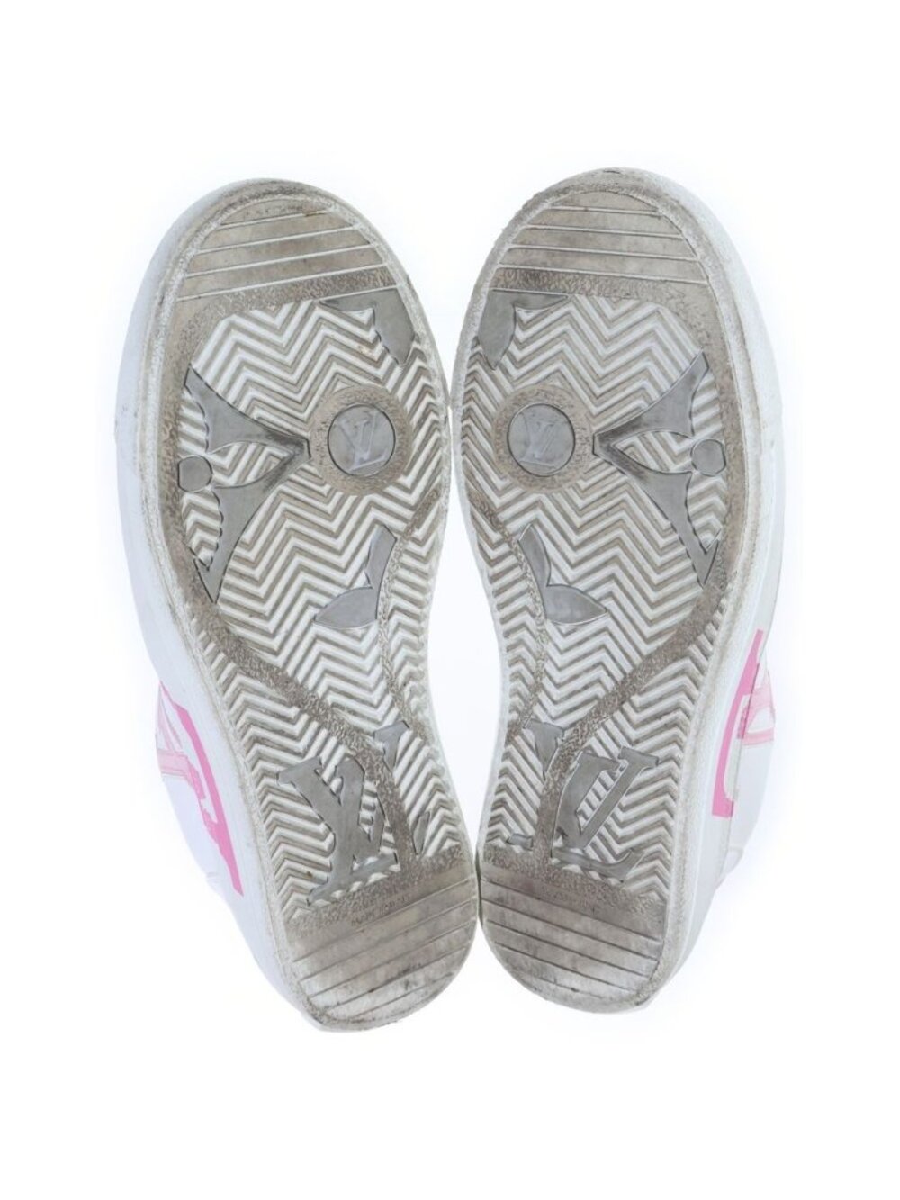 Louis Vuitton Charlie Line Leather Sneakers White Pink - Picture 5 of 6